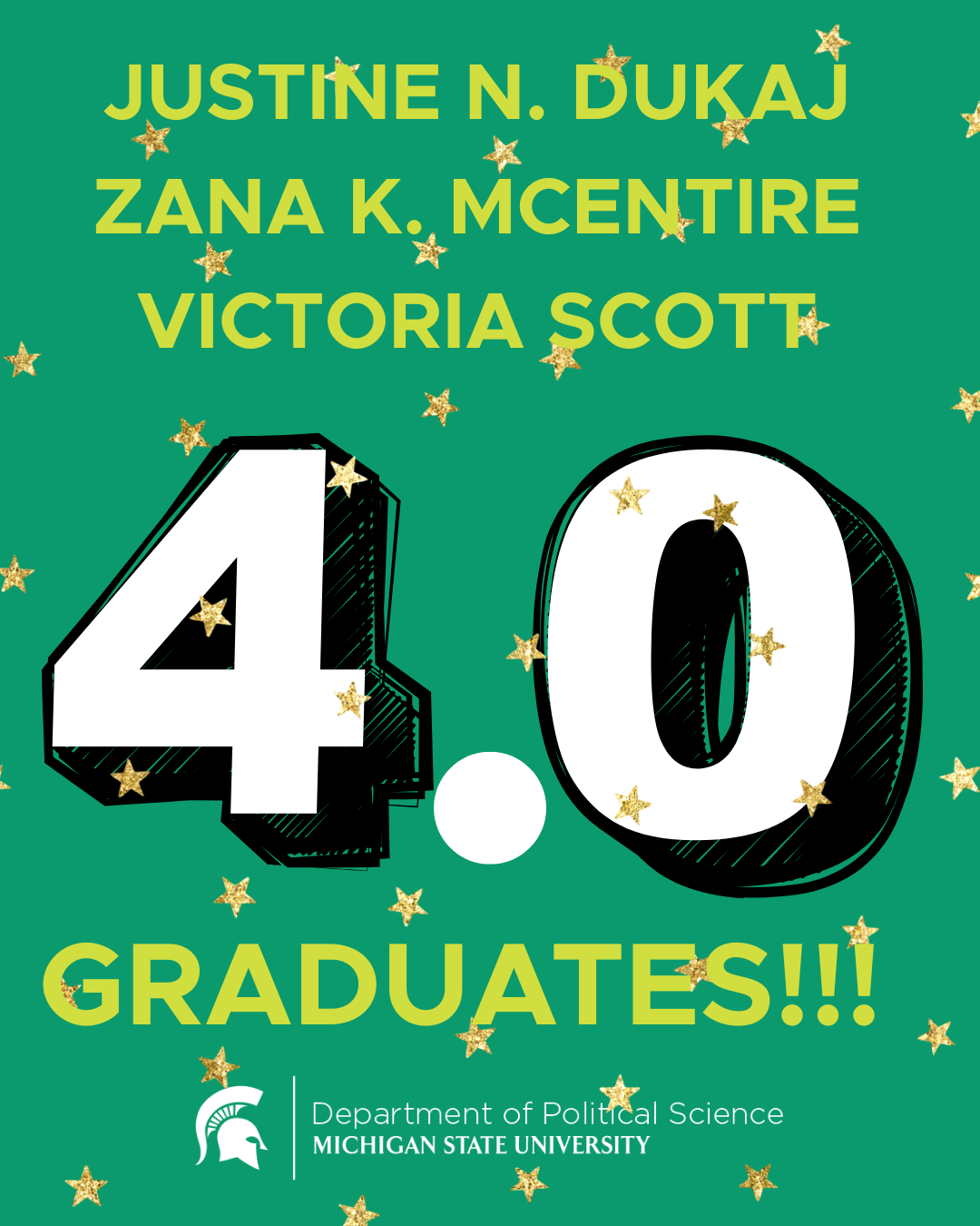 Congratulations to our 4.0 GPA graduates!