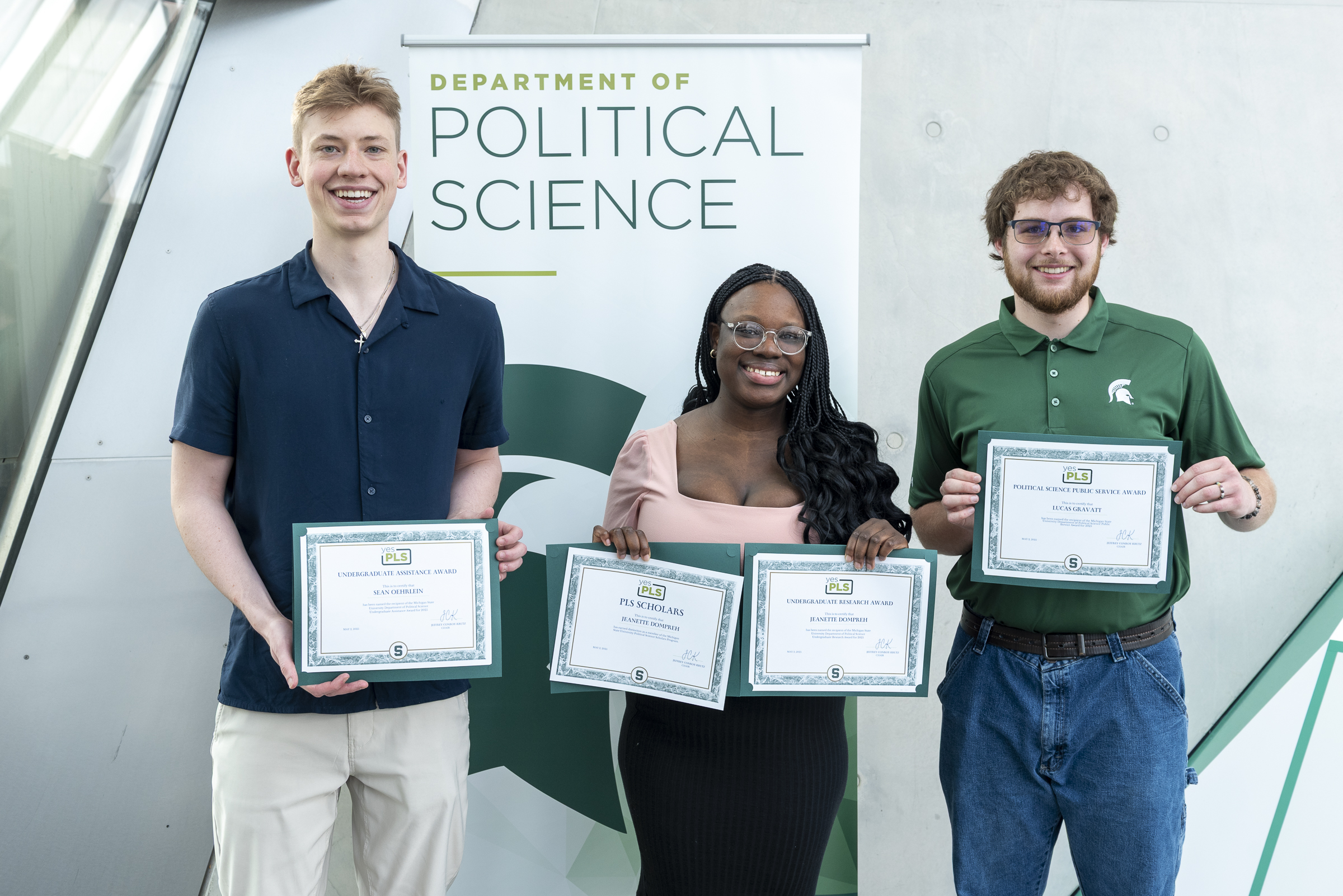 Three spring grads win outstanding awards
