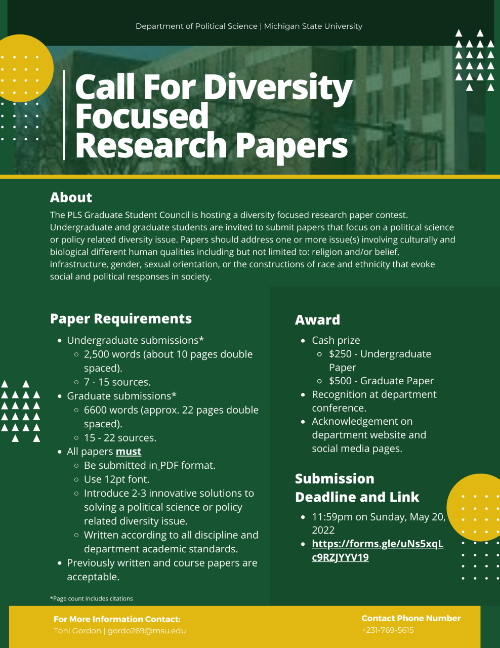 Diversity Focused Research Paper Contest